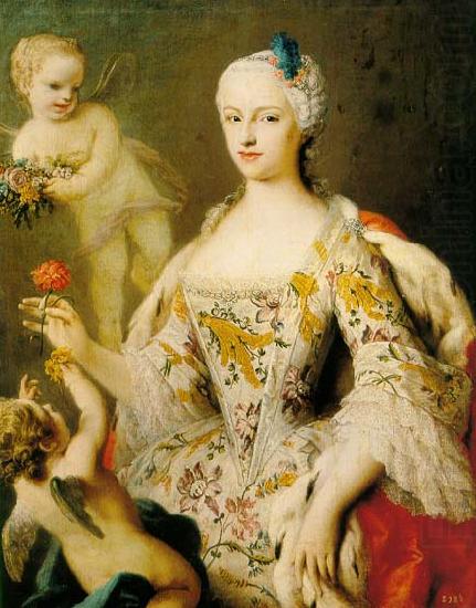 Jacopo Amigoni infanta of Spain, daughter of King Philip V of Spain and of his wife, Elizabeth Farnese, and Queen consort of Sardinia as wife of King en:Victor Amade china oil painting image